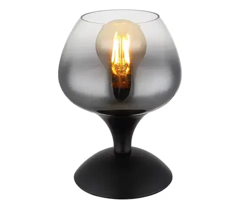 Lampy Globo 15548T2 - Stolná lampa MAXY 1xE27/40W/230V čierna 15548T2