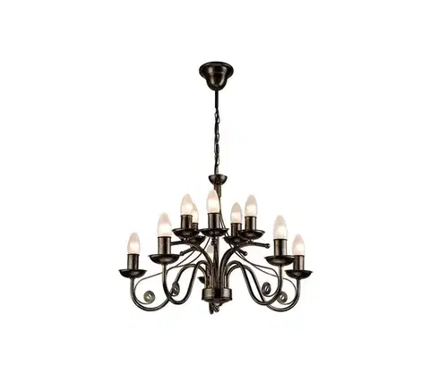 Svietidlá  Luster na reťazi DONATO 10xE14/40W/230V LM 10.29 CZAR