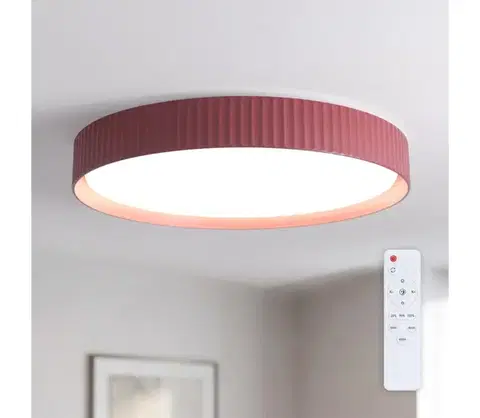 Svietidlá BRILAGI-LED Stmievateľné stropné svietidlo LUCIA LED/60W/230V pr. 59 cm červená + diaľkové ovládanie WO800-OEM44-60