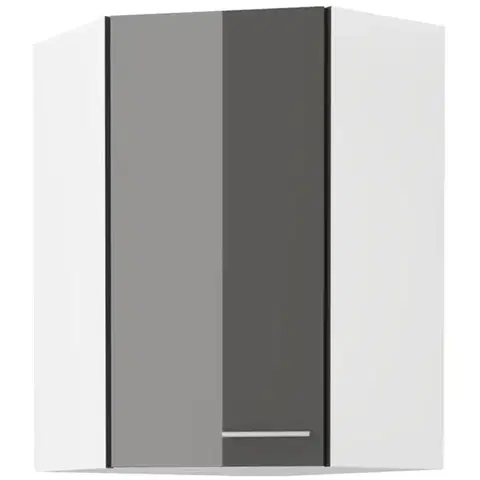 Kuchynské skrinky visiace Skrinka do kuchyne LARA GREY 60X60 GN-90 1F (45°)