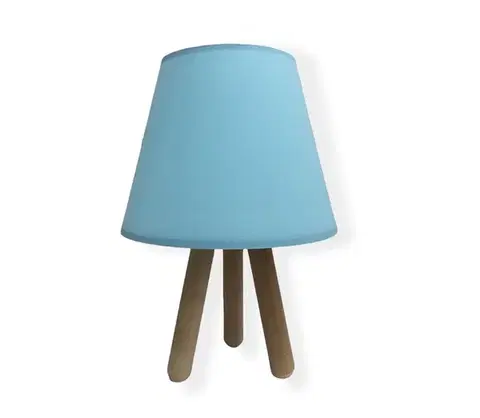 Lampy  Stolná lampa WOOD 1xE27/60W/230V modrá 390FLH1716