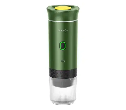 Predlžovacie káble Aligator ACM003 - Cestovný nabíjací kávovar PortaCaffé 3v1 72W/7500 mAh zelený ACM003