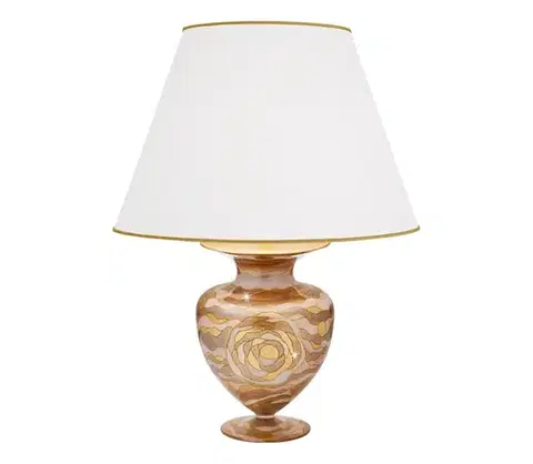 Lampy Kolarz 1415.71M.CH - Stolná lampa ANFORA 1xE27/100W/230V 24K zlatý 1415.71M.CH