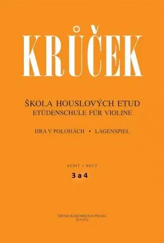 Hudba - noty, spevníky, príručky Škola houslových etud II - Václav Krůček