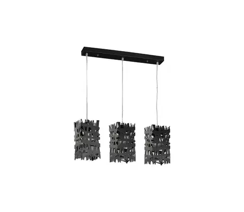 Svietidlá ONLI - Luster na lanku FORESTA 3xE27/15W/230V čierna 4919/S3N