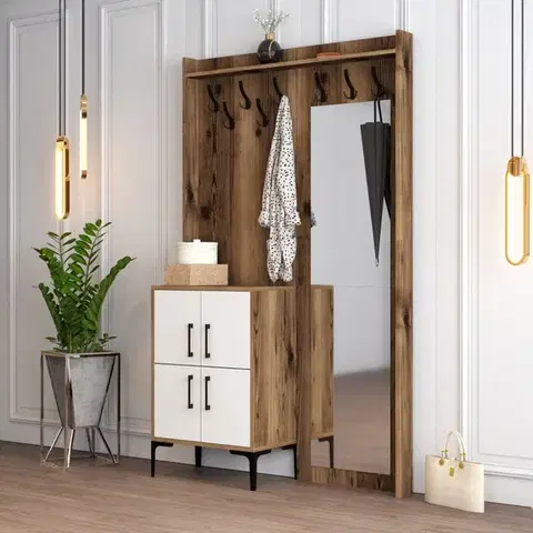 Predsieňové steny Predsieňová stena Berlin BC - Walnut, White