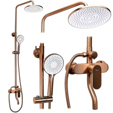 Kúpeľňové batérie REA REA - Sprchový set DROP Brush Copper REA-P7064