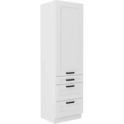 Kuchynské skrinky stojace Kuchynská skrinka LUNA biela mat/biela 60dks-210 3s 1f