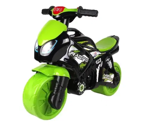 Odrážadlá Teddies Odrážadlo motorka so svetlom zelená/čierna 00880075