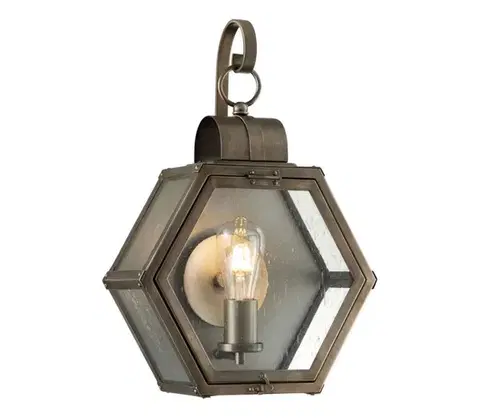Svietidlá Elstead Quintiesse QN-HEATH-M-BU - Vonkajšie nástenné svietidlo HEATH M 1xE27/60W/230V IP44 bronz QN-HEATH-M-BU