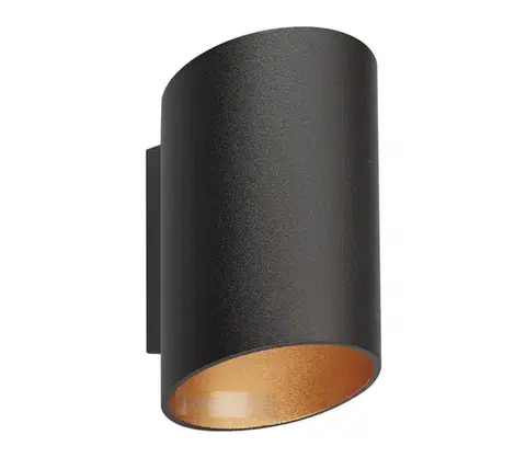 Svietidlá Zuma Line 50603-BK/GD-N - Nástenné svietidlo SLICE WL 1xG9/40W/230V čierna/zlatá 50603-BK/GD-N