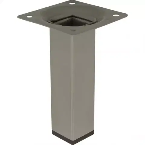 Nábytkové nohy a pätky Štvorcová nábytková noha 10 cm šedá