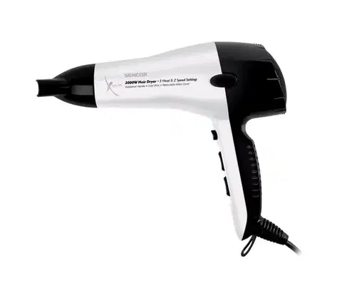 Predlžovacie káble Sencor - Fén 2000W/230V biela/čierna 40017815