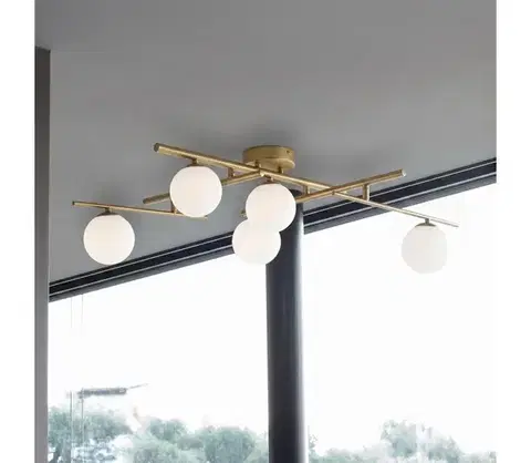 Svietidlá Ideal Lux - LED Prisadený luster ATLAS 5xG9/3W/230V zlatá 311364