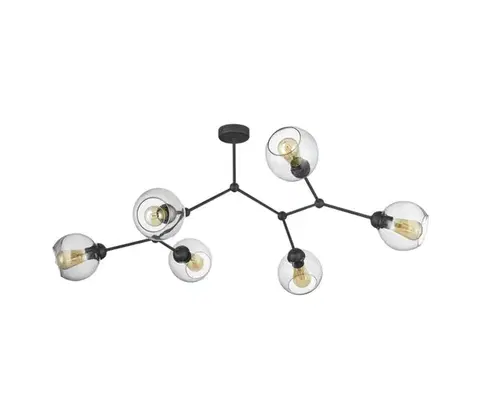 Svietidlá  Prisadený luster FAIRY 6xE27/60W/230V čierna 2731