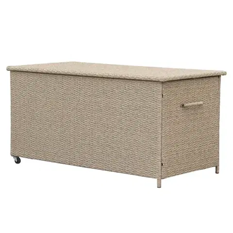 Balkónový nábytok Záhradný box Tejn z technorattanu 80x80x160, prírodný