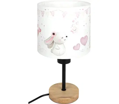 Lampy BRILAGI - Stolová lampa BOBO WOOD 1xE27/25W/230V dub/čierna/krémová/zajačiky BG1567+BG5589