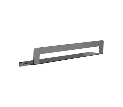 Svietidlá Gedy - Polička s vešiakom na uteráky CLEO 50 cm metalická sivá 2019815