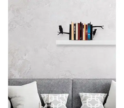 Taburetky  Zarážka na knihy 22x44 cm čierna 493RMC1111