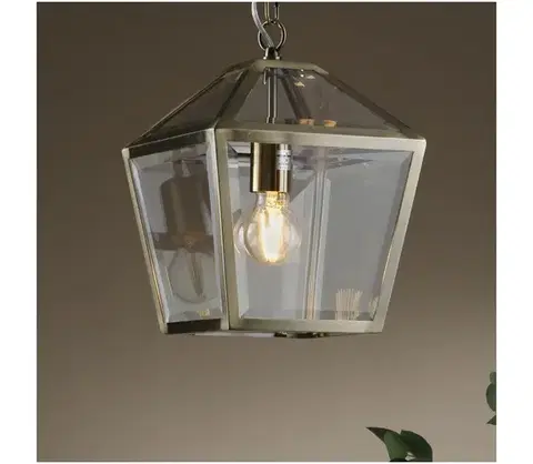 Svietidlá Där Lighting Där Lighting CHU0175 - Luster na reťazi CHURCHILL 1xE27/60W/230V mosadz CHU0175