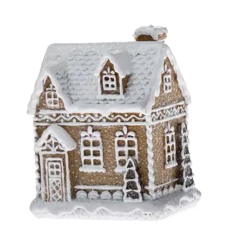 Vianočné dekorácie Vianočná medovníková chalúpka, 8,1 x 10,3 x 6  cm, polyresin