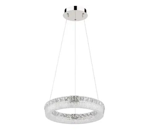 Svietidlá Globo 67387-24 - LED stmievateľný luster na lanku LAUREL LED/24W/230V číre + diaľkové ovládanie 67387-24