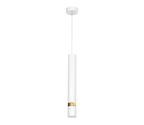 Svietidlá  Luster na lanku JOKER 1xGU10/25W/230V biela/zlatá MLP6081