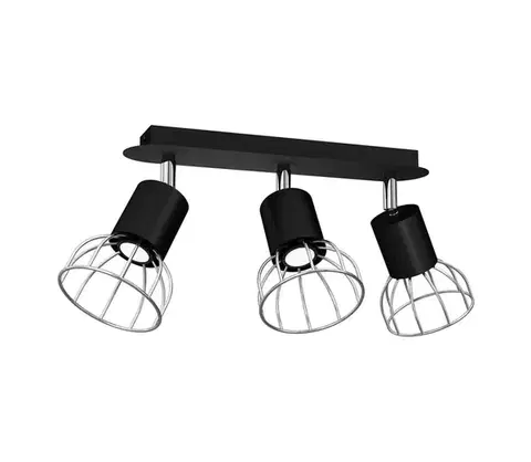 Svietidlá  Bodové svietidlo DANTE 3xGU10/25W/230V čierna/lesklý chróm MLP7357