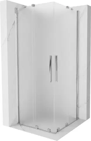 Sprchovacie kúty MEXEN/S - Velar Duo sprchovací kút, posuvné dvere 100 x 100, dekor, chróm 871-100-100-32-01