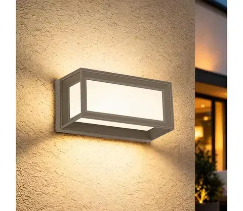 Svietidlá Brilagi - Vonkajšie nástenné svietidlo PARKER 1xE27/60W/230V sivé IP44 BRI877