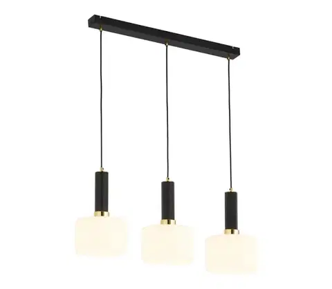 Svietidlá Jupiter 1854 - VA3 - Luster na lanku VANES 3xE27/60W/230V zlatá/čierna 1854