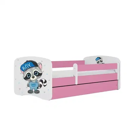 Postele pre dievčatá Detská Posteľ. Babydreams+Sz+M Ružová 70x140 medvedík čistotný