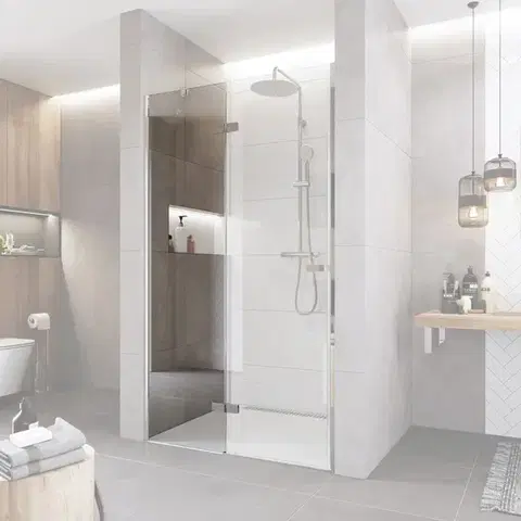 Sprchovacie kúty Mereo Fixné sklo, Novea, 44,50 x 200 cm, chróm ALU, sklo Číre, L/P prevedenie CK10511PD
