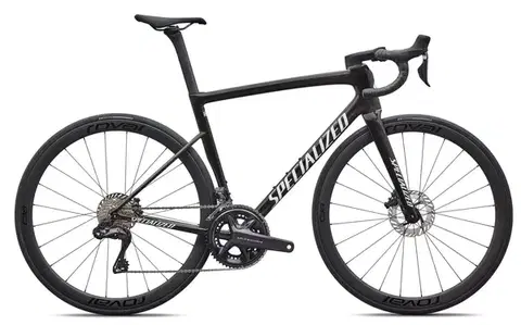 Cestné bicykle SPECIALIZED Tarmac SL8 Expert - Shimano Ultegra Di2 Gloss Obsidian Metallic/25% Cqv Reflex Super Red Pearl Over White Veľkosť: 49 cm