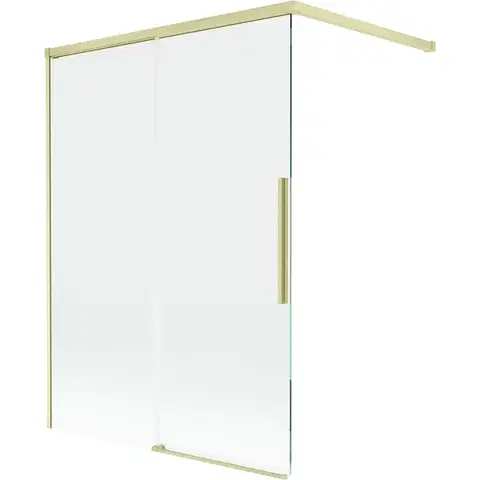 Sprchové dvere MEXEN/S - Rox vaňová zástena 2-krídlová posuvná 120 x 150, transparent, zlatá kartáčovaná 8C9-120-003-55-00