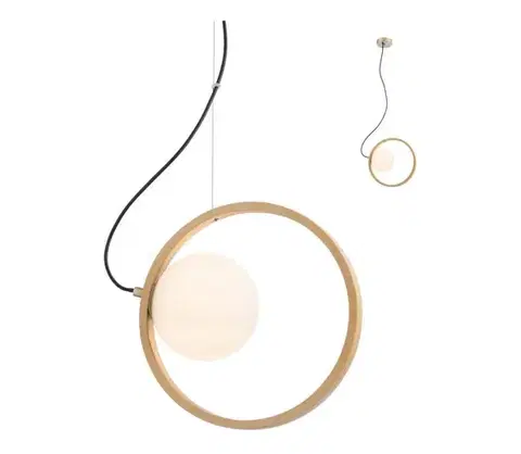 Svietidlá Redo 01-2319 - Luster na lanku KLEIDI 1xE14/28W/230V pr. 27 cm hnedá 01-2319