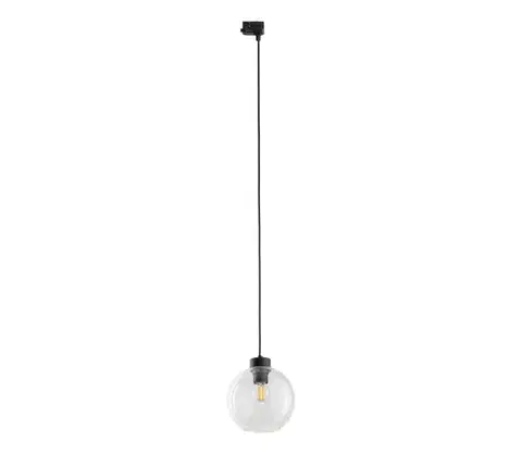 Svietidlá  Luster na lanku do 3-fázového lištového systému CUBUS 1xE27/15W/230V čierna/číra 10685
