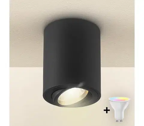 Svietidlá BRILAGI - LED RGBW stmievateľné bodové svietidlo MIA 1xGU10/4,8W/230V 100x80 mm čierne BG0592+AI2382
