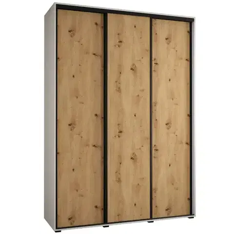 Šatníkové skrine Skriňa 45 Canaris 1 190 biela/artisan/čierna