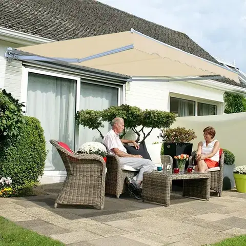 Záhradné slnečníky a doplnky Avenberg Kĺbová markíza Celeste 3 m, béžová
