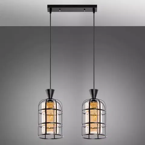 Moderné lampy do obývačky Luster Drut W-5007/2 Amber LW2