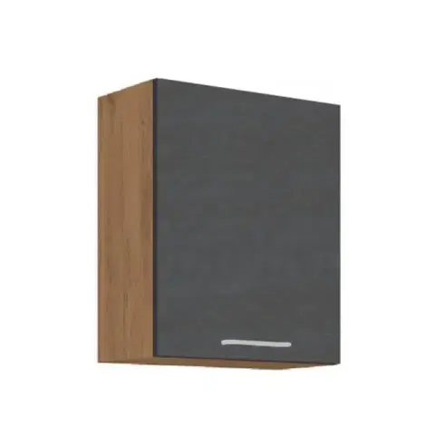 Kuchynské horné skrinky KONDELA Vega 60 G-72 1F horná kuchynská skrinka dub lancelot / sivá matná