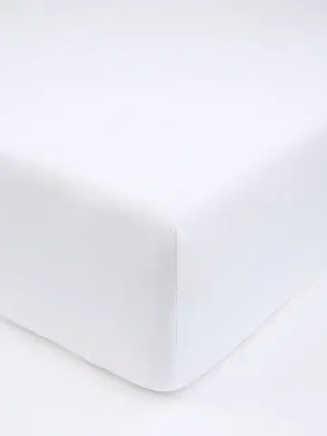 Plachty MKLozkoviny.sk Jersey prostěradlo s elastanem 120 × 200 cm – bílá