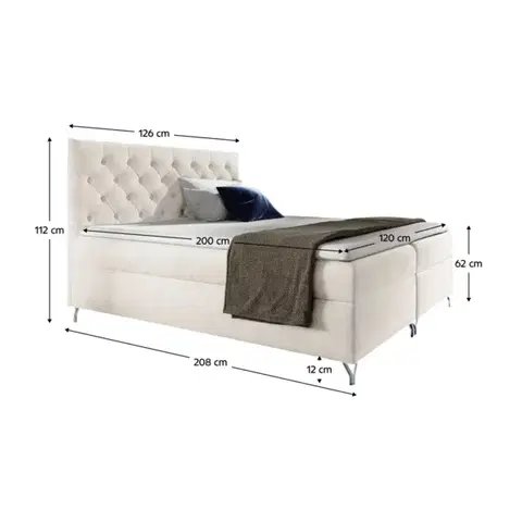 Boxspring Boxspringová posteľ GUINEVRA 3 Tempo Kondela