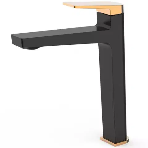 Umývadlové batérie Vysoká umývadlová batéria Royal Black Rose Gold