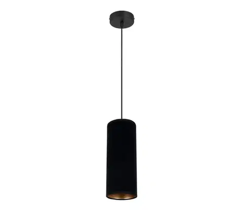 Svietidlá HEXE Luster na lanku AVALO 1xE27/60W/230V čierna 0108