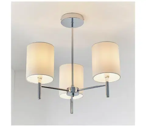 Svietidlá Endon 56642 - Luster na tyči BRIO 3xE14/40W/230V lesklý chróm/biela 56642
