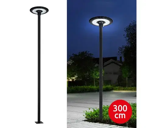 Záhradné lampy Brilagi-LED Vonkajšie pouličné svietidlo so stĺpom 3 m URBANSPARK LED/60W/230V čierne IP65 BG1707+BG1525
