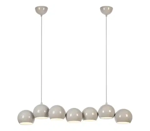 Svietidlá Markslöjd 108914 - Závesný luster na lanku CUPOLO 7xE14/40W/230V sivá 108914
