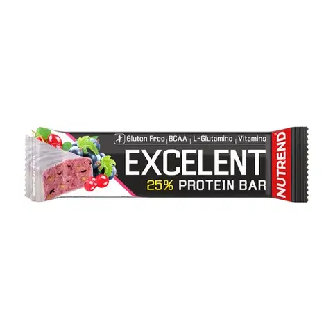 Proteíny Tyčinka Nutrend 85g EXCELENT protein bar čierna ríbezľa s brusnicami